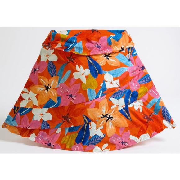 Dona Jo Size 1.5 (M) Skort Skirt Tennis Pickleball Run Tropical Layers Floral - Picture 1 of 1